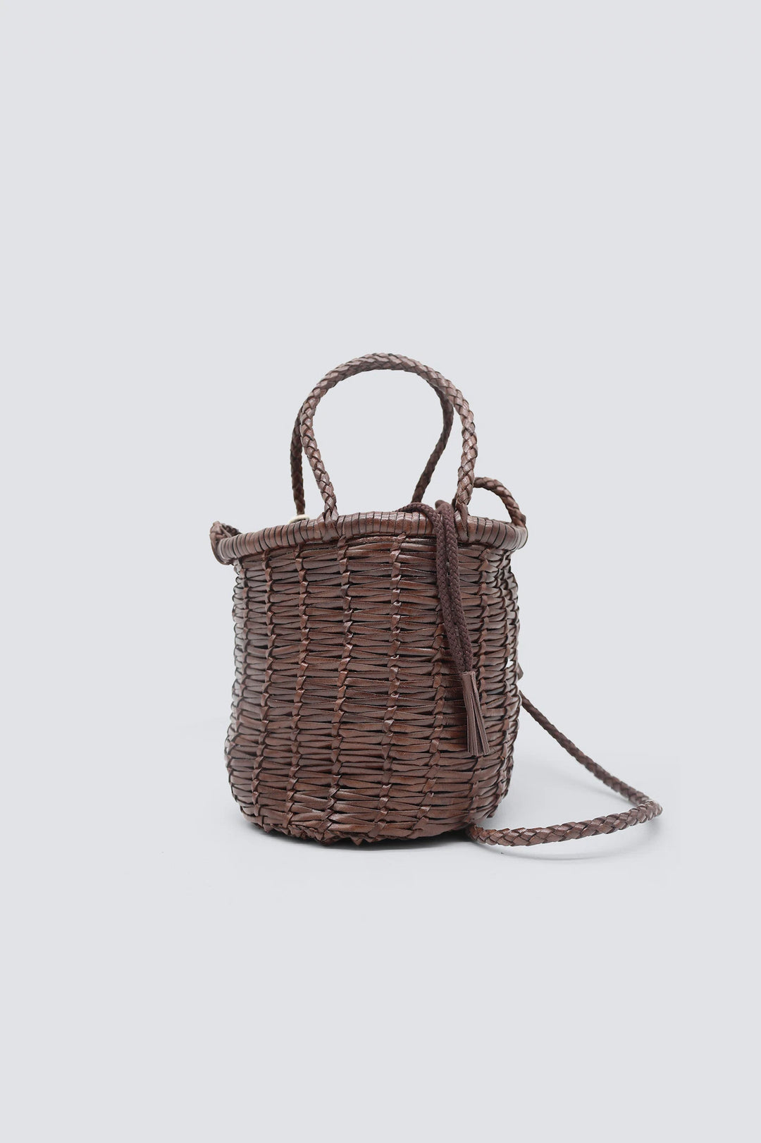 Dragon Diffusion - Woven Leather Bag - Lina Mini Dark Brown