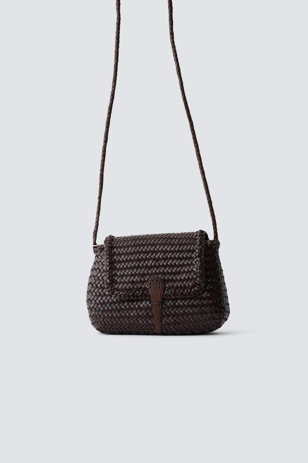 Dragon Diffusion - Medium City Bag Dark Brown - Woven Leather Bag Handmade