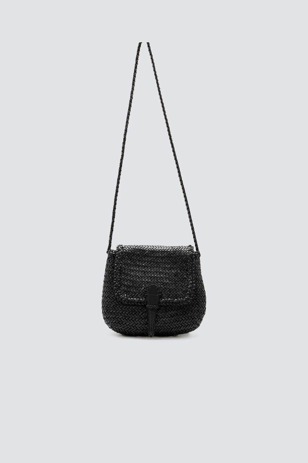 Dragon Diffusion - Mini City Bag Black - Woven Leather Bag Handmade