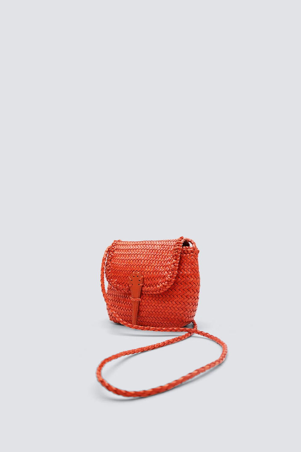 Dragon Diffusion - Woven Leather Bag - Mini City Bag Orange