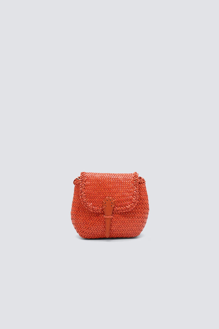 Dragon Diffusion - Woven Leather Bag - Mini City Bag Orange