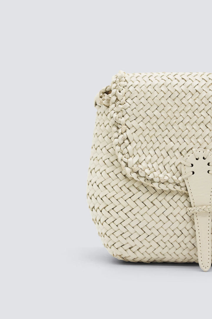 Dragon Diffusion - Woven Leather Bag - Mini City Bag Pearl