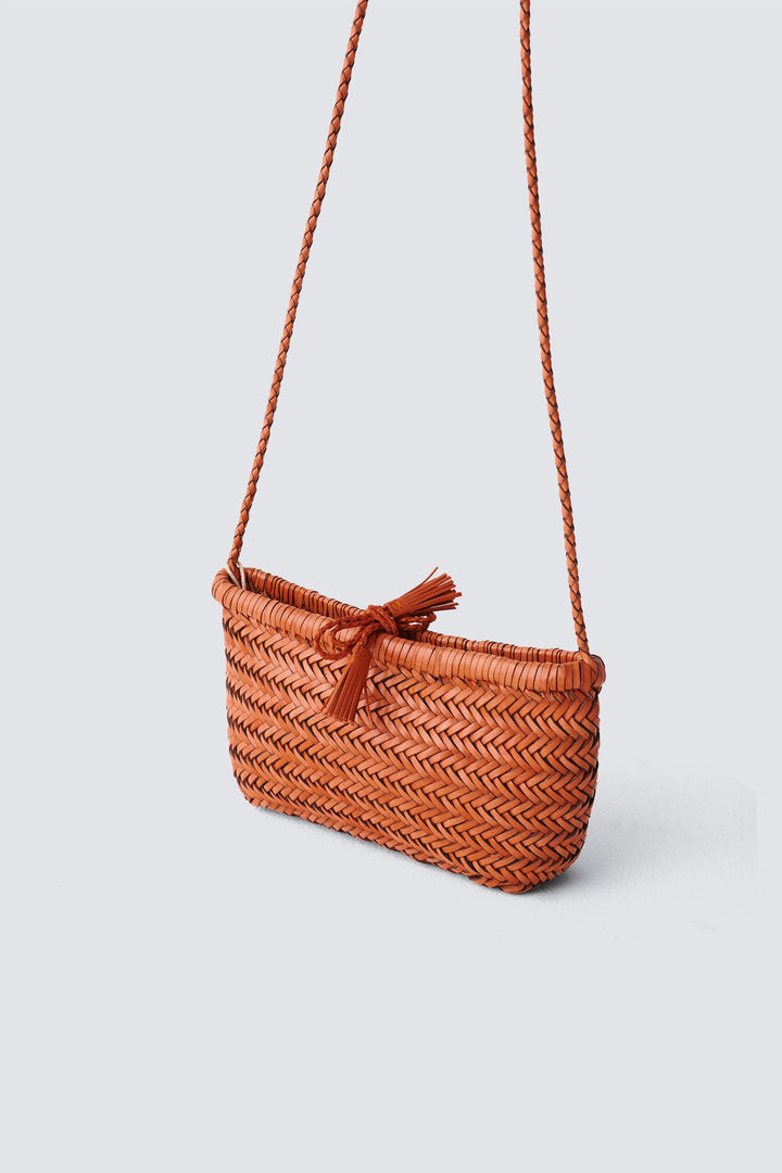 Dragon Diffusion woven leather bag handmade - Minsu Bag Tan