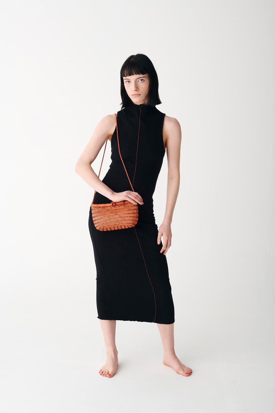 Dragon Diffusion woven leather bag handmade - Minsu Bag Tan