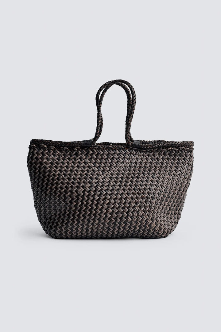 Dragon Diffusion - Montopoli Dark Brown/Grey - Woven Leather Bag Handmade