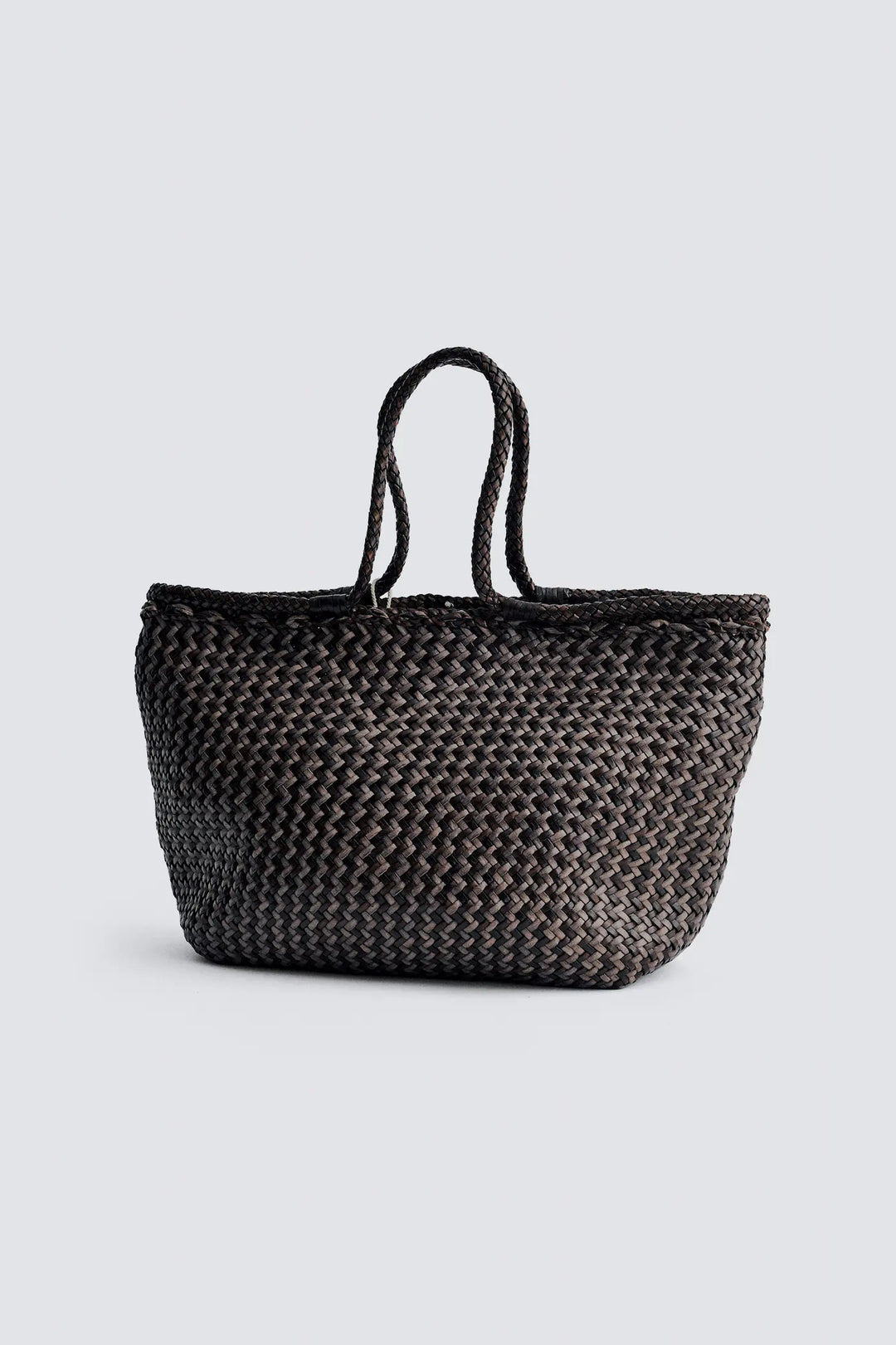 Dragon Diffusion - Montopoli Dark Brown/Grey - Woven Leather Bag Handmade