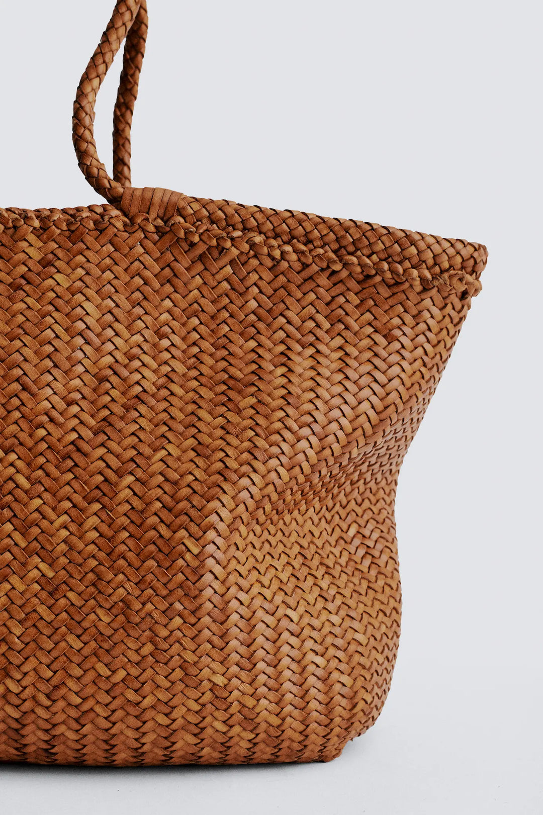 Dragon Diffusion - Montopoli Tan - Woven Leather Bag Handmade