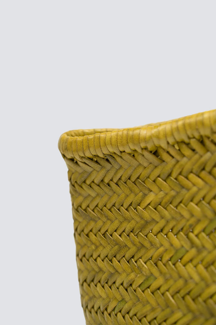 Dragon Diffusion woven leather bag handmade - Nantucket Big Bamboo Green