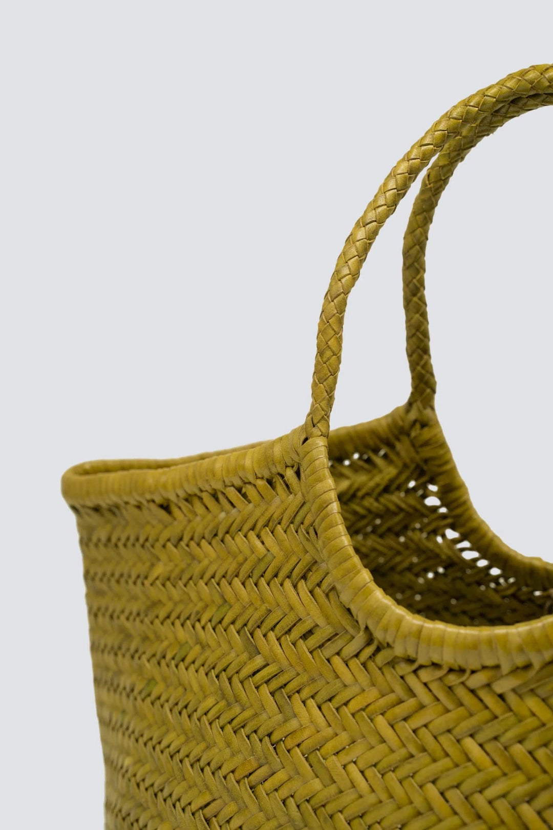 Dragon Diffusion woven leather bag handmade - Nantucket Big Bamboo Green