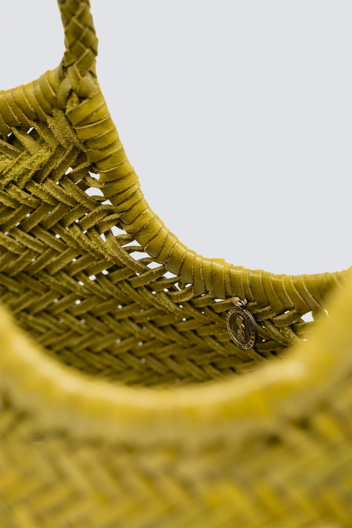 Dragon Diffusion woven leather bag handmade - Nantucket Big Bamboo Green