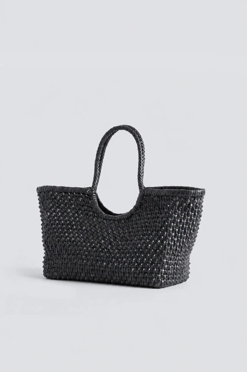 Dragon Diffusion - Nantucket Cactus Black - Woven Leather Bag Handmade