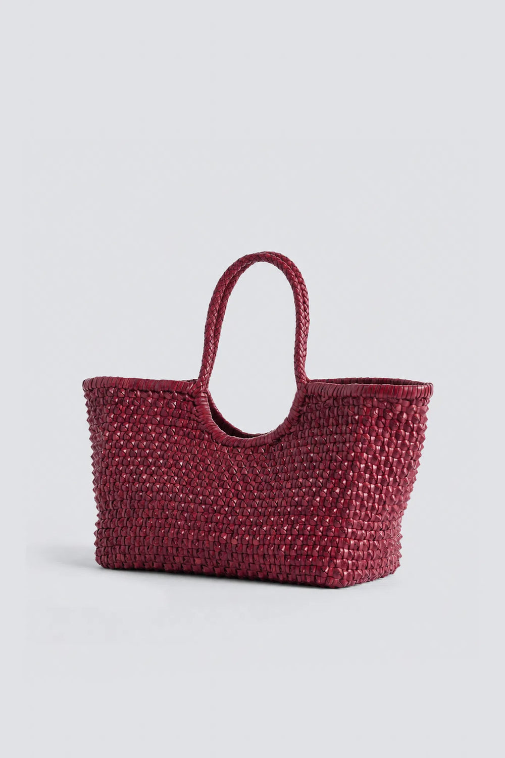 Dragon Diffusion - Nantucket Cactus Bordo - Woven Leather Bag Handmade