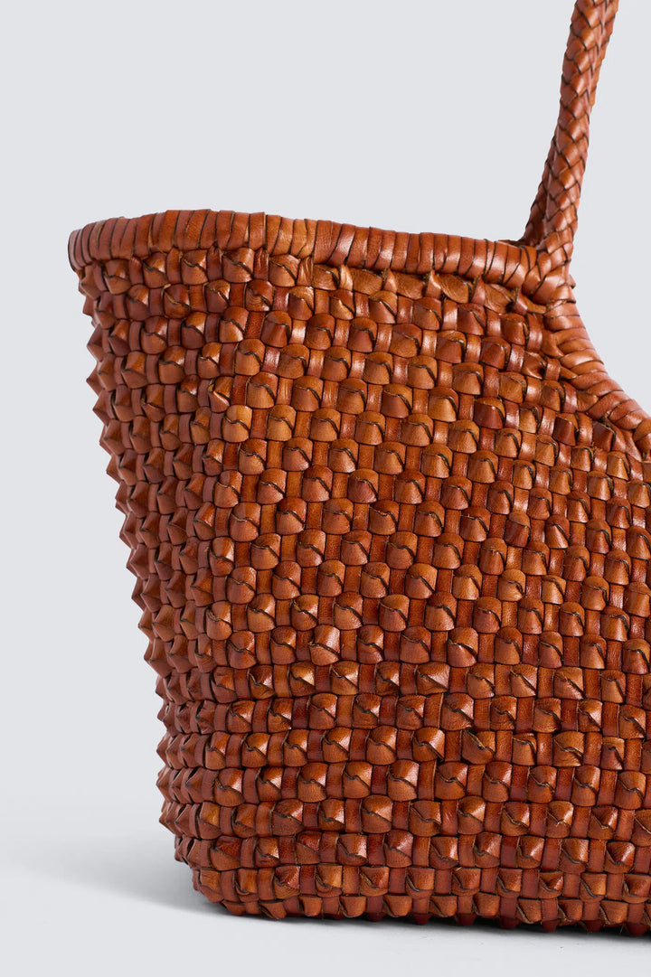 Dragon Diffusion - Nantucket Cactus Tan - Woven Leather Bag Handmade