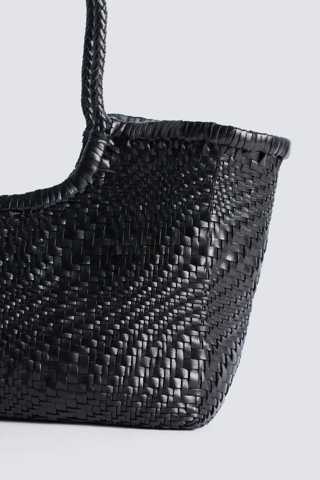 Dragon Diffusion - Nantucket Optical Black - Woven Leather Bag Handmade