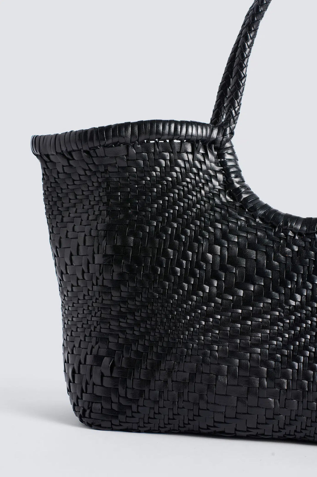 Dragon Diffusion - Nantucket Optical Black - Woven Leather Bag Handmade