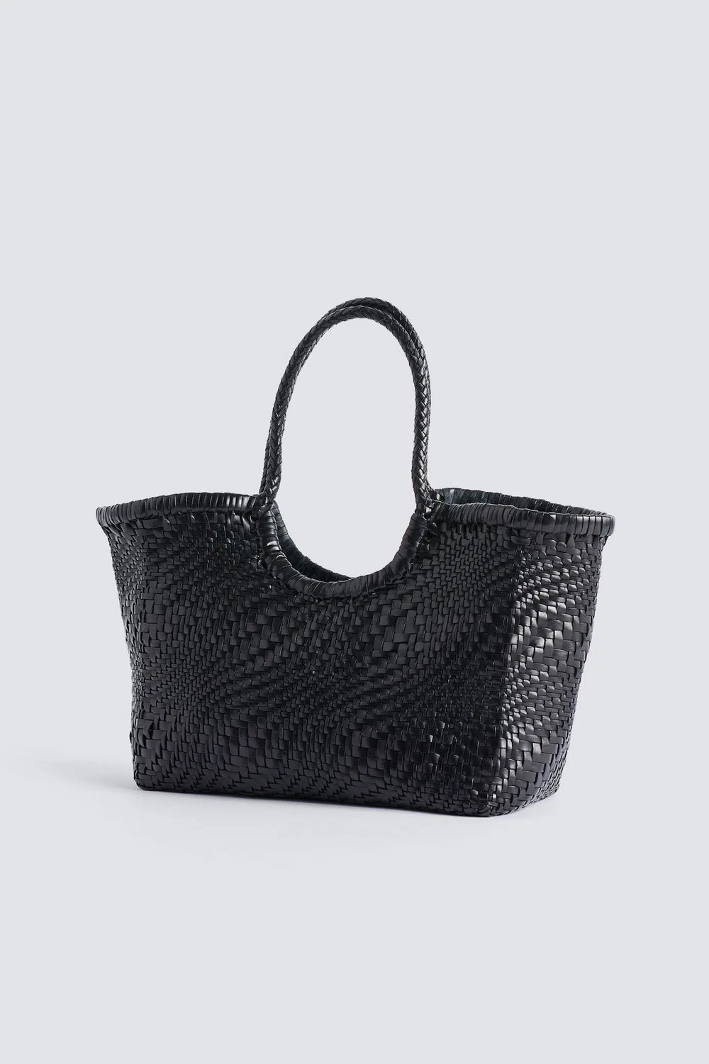 Dragon Diffusion - Nantucket Optical Black - Woven Leather Bag Handmade