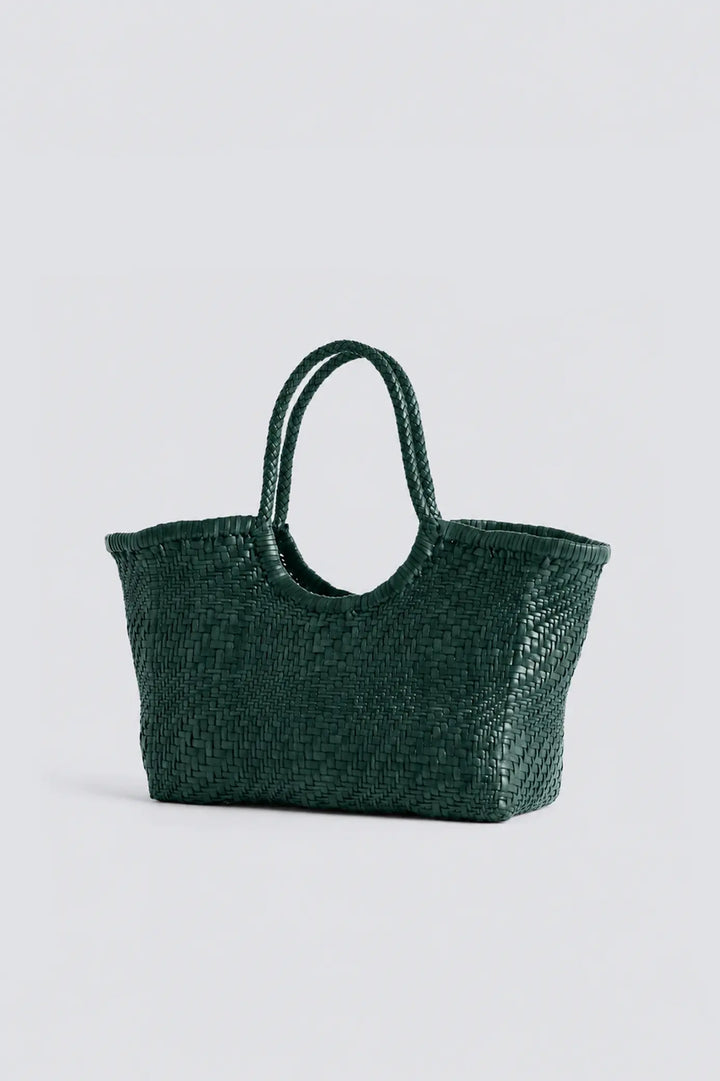 Dragon Diffusion - Nantucket Optical Forest - Woven Leather Bag Handmade
