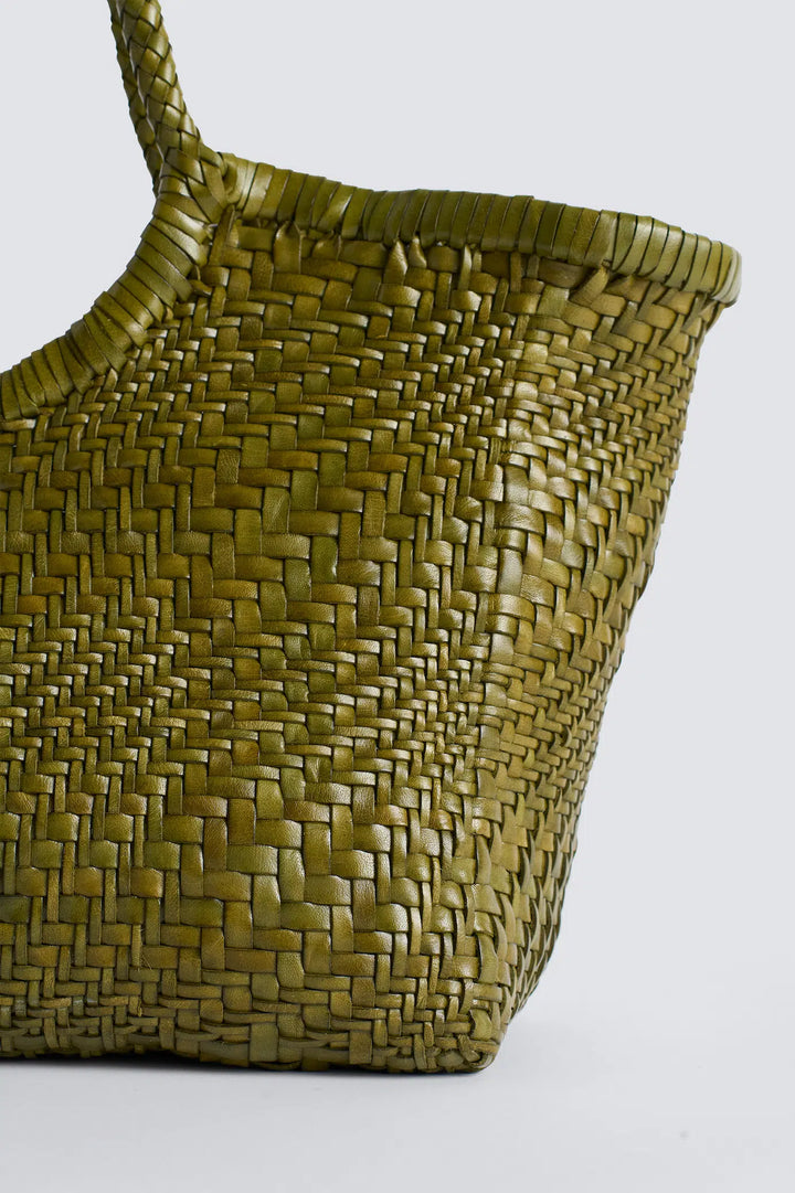 Dragon Diffusion - Nantucket Optical Khaki - Woven Leather Bag Handmade