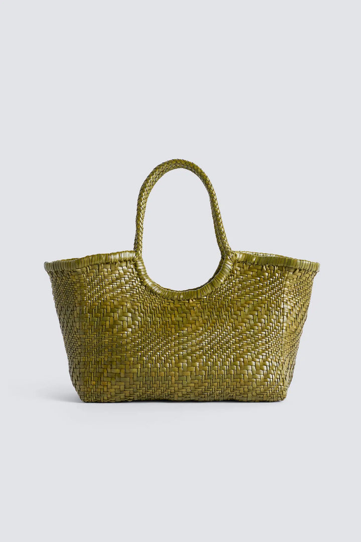 Dragon Diffusion - Nantucket Optical Khaki - Woven Leather Bag Handmade