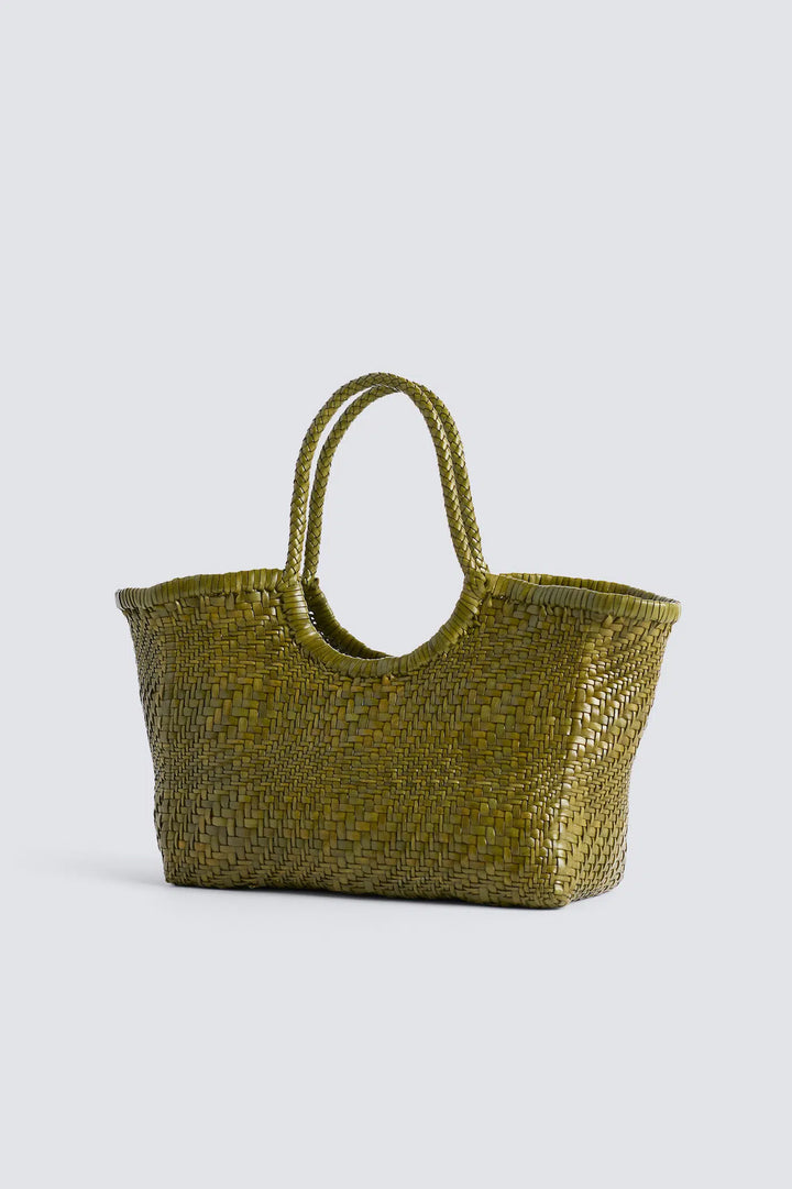 Dragon Diffusion - Nantucket Optical Khaki - Woven Leather Bag Handmade