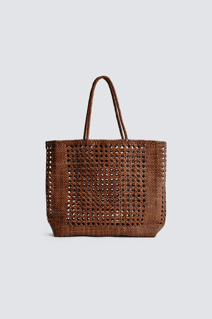 Dragon Diffusion - NS Cannage Tan - Woven Leather Bag Handmade