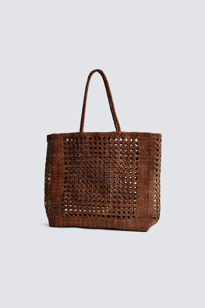 Dragon Diffusion - NS Cannage Tan - Woven Leather Bag Handmade