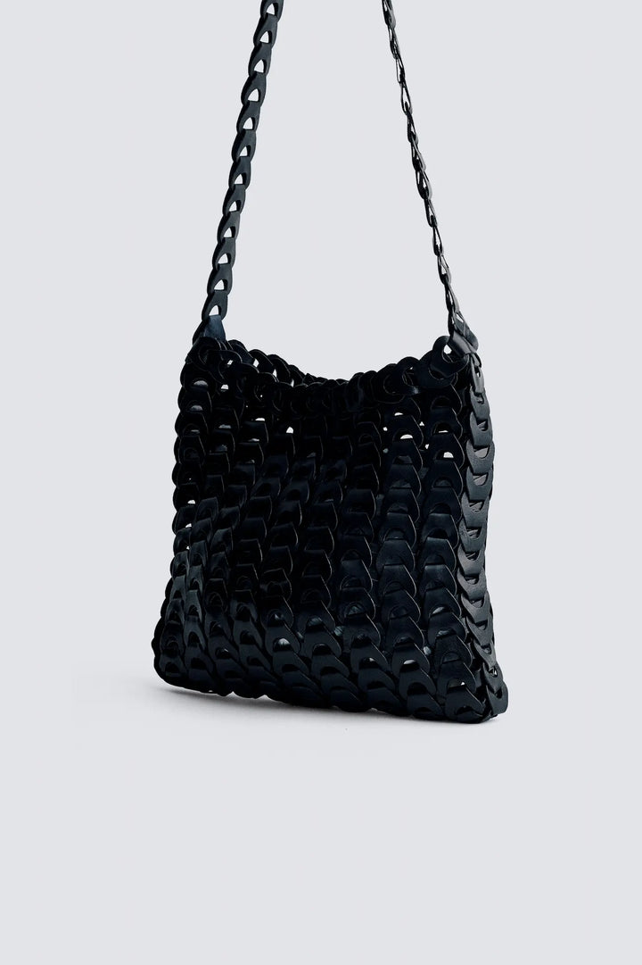 Dragon Diffusion - NS Link Tote Black - Woven Leather Bag Handmade