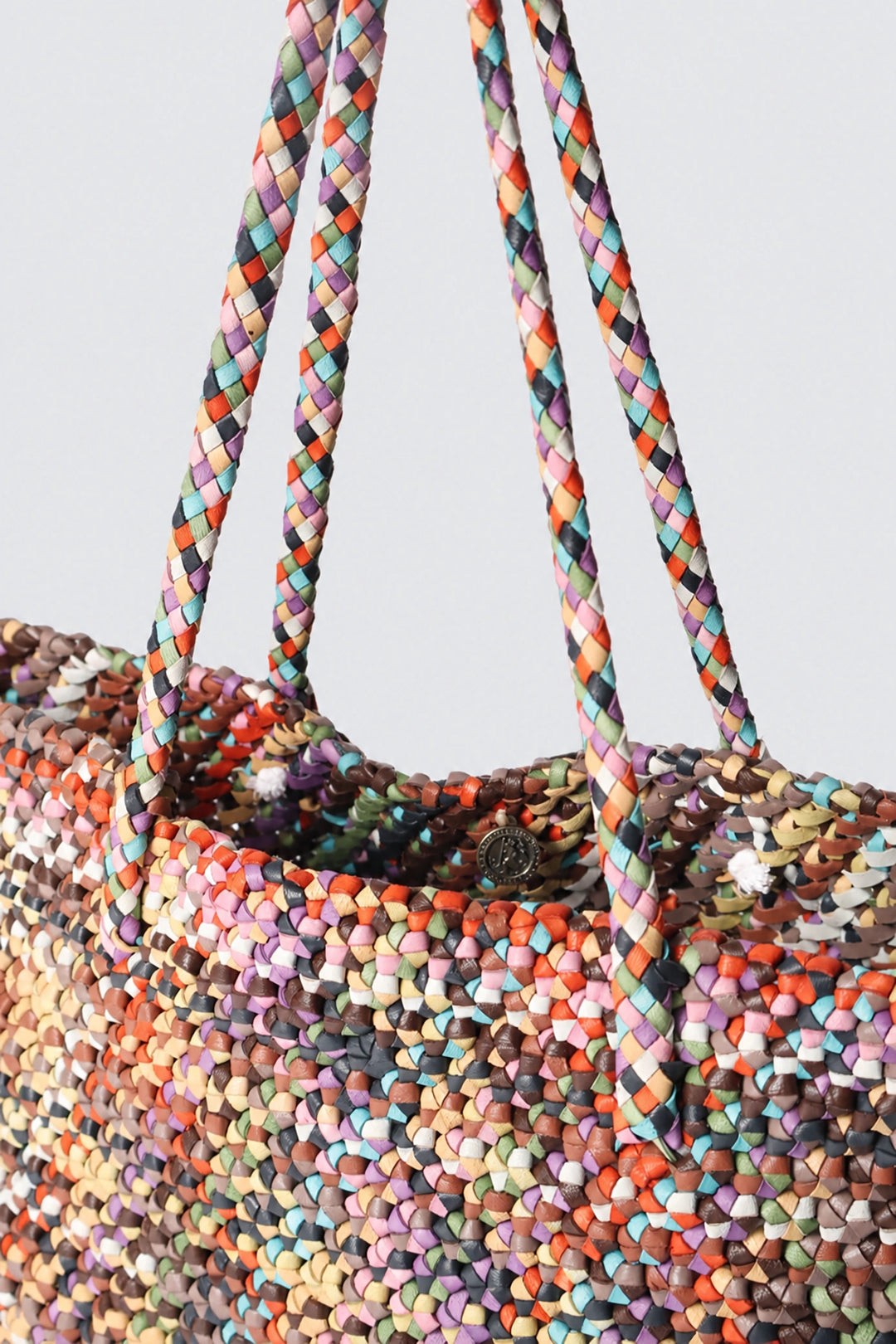 Dragon Diffusion - Woven Leather Bag - Octo Multi Autumn Pastels