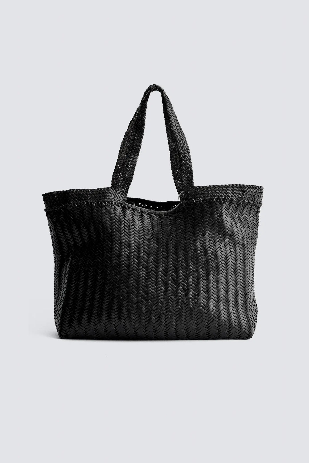 Dragon Diffusion - Oversize Black - Woven Leather Bag Handmade