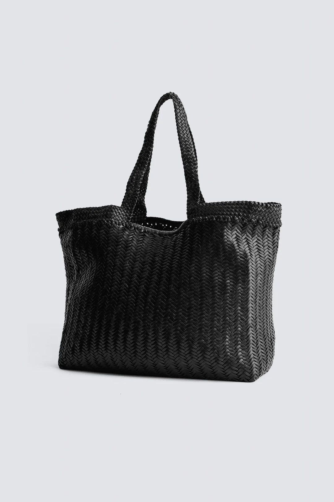 Dragon Diffusion - Oversize Black - Woven Leather Bag Handmade