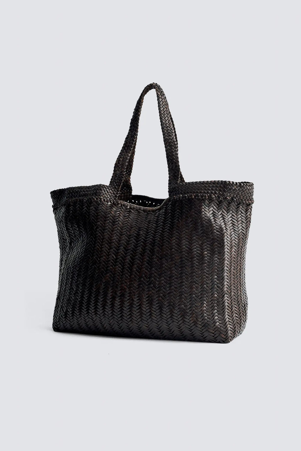 Dragon Diffusion - Oversize Dark Brown - Woven Leather Bag Handmade