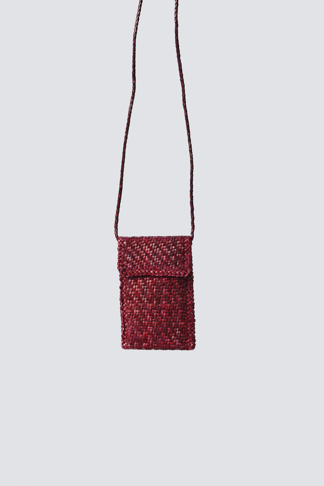 Dragon Diffusion - Phone Crossbody Bordo - Woven Leather Bag