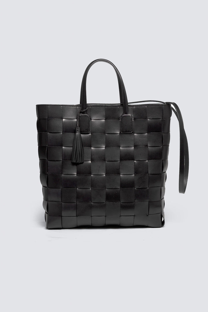 Dragon Diffusion - Pino Black - Woven Leather Bag Handmade