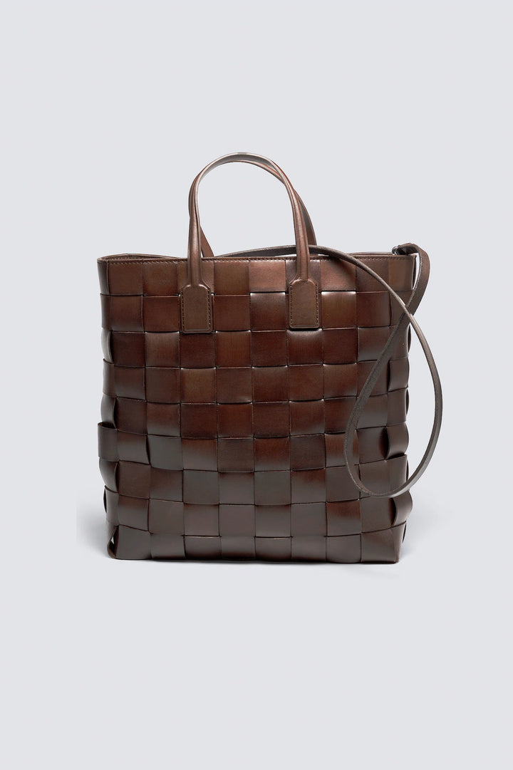 Dragon Diffusion - Pino Dark Brown - Woven Leather Bag Handmade