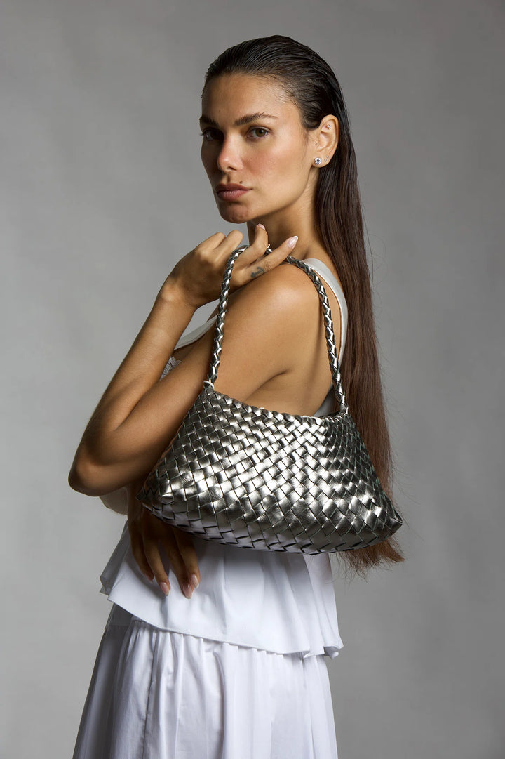 Dragon Diffusion - Rosanna Covert Foil - Woven Leather Bag Handmade