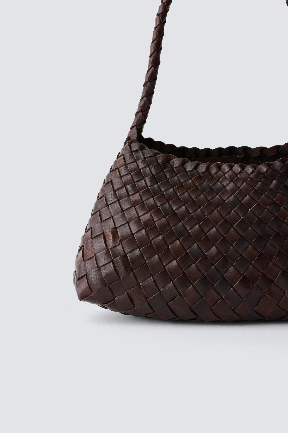Dragon Diffusion - Rosanna Dark Brown Woven Leather Bag Dragon Diffusion - Rosanna Dark Brown Woven Leather Bag