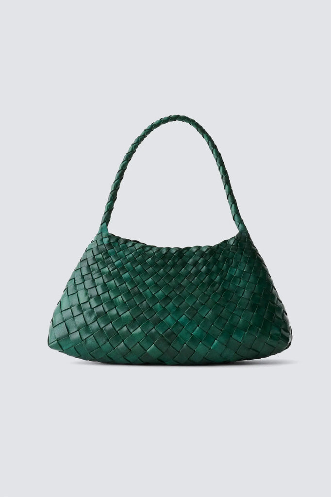 Dragon Diffusion - Rosanna Forest Green Woven Leather Bag Dragon Diffusion - Rosanna Forest Green Woven Leather Bag