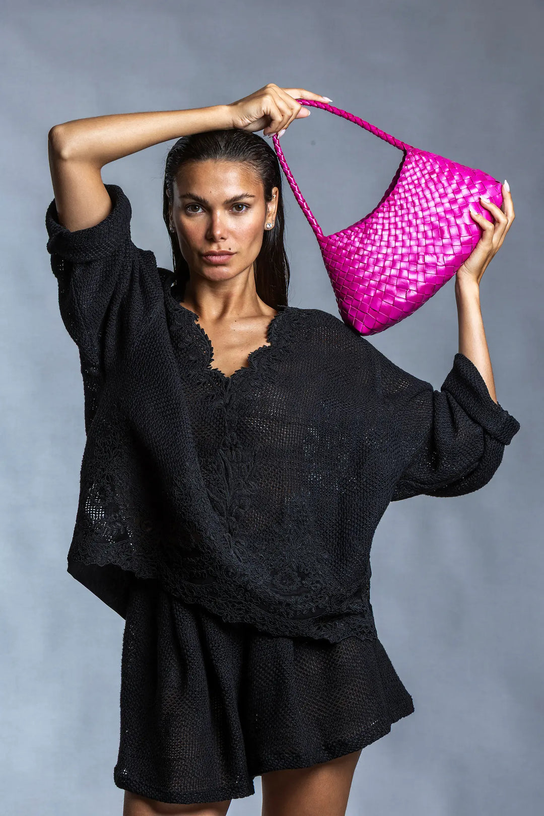 Dragon Diffusion - Rosanna Fushia - Woven Leather Bag