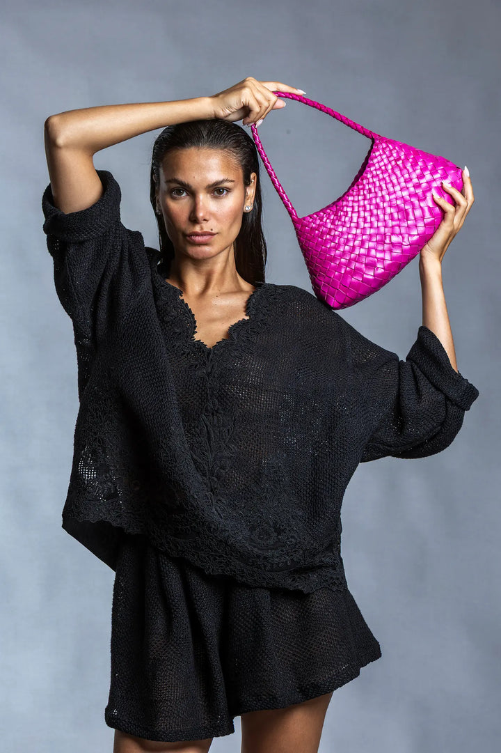 Dragon Diffusion - Rosanna Fushia - Woven Leather Bag