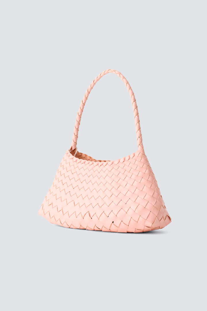 Dragon Diffusion - Woven Leather Bag Handmade - Rosanna Pastel Pink