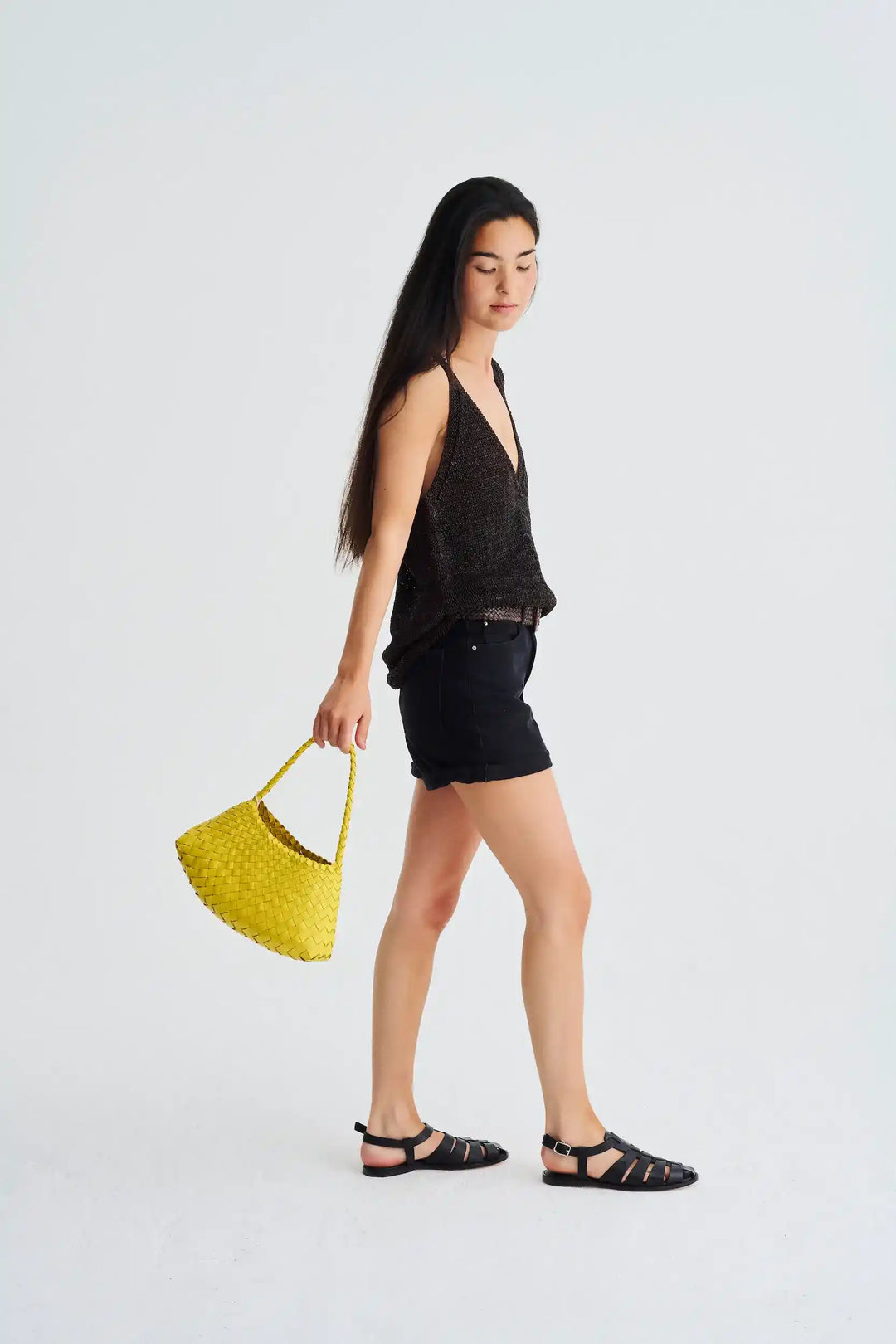 Dragon Diffusion - Rosanna Yellow Woven Leather Bag Dragon Diffusion - Rosanna Yellow Woven Leather Bag