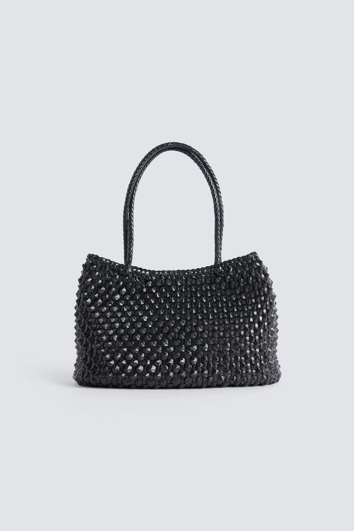 Dragon Diffusion - S.Croce Cactus Black - Woven Leather Bag Handmade