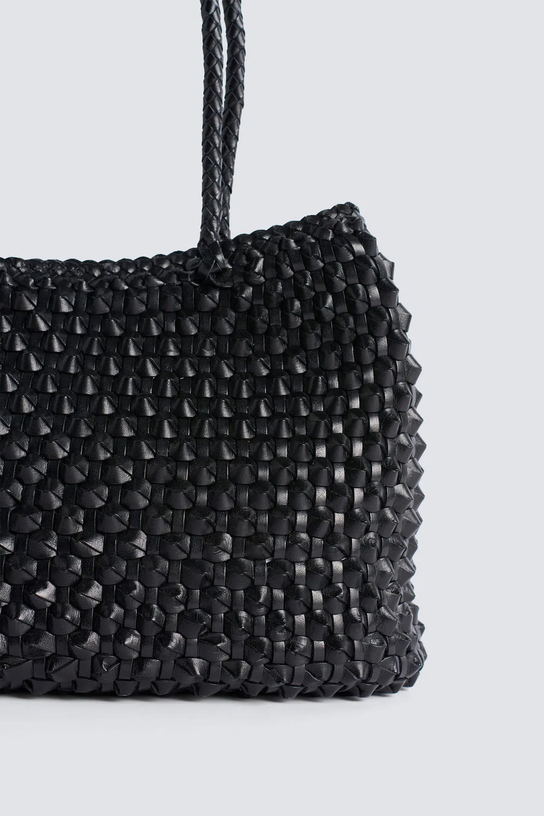Dragon Diffusion - S.Croce Cactus Black - Woven Leather Bag Handmade