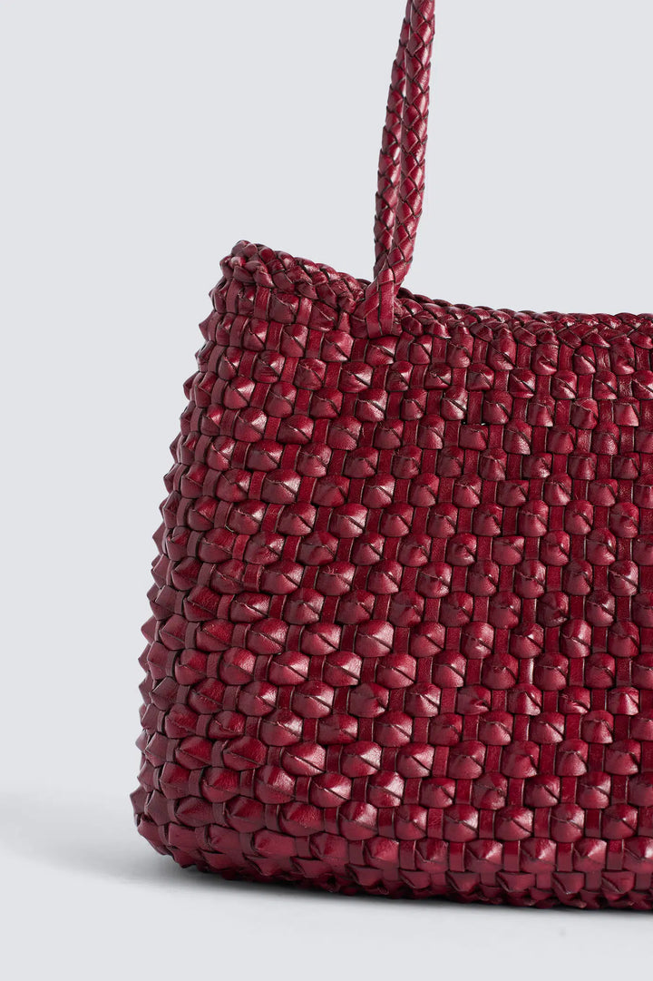 Dragon Diffusion - S.Croce Cactus Bordo - Woven Leather Bag Handmade