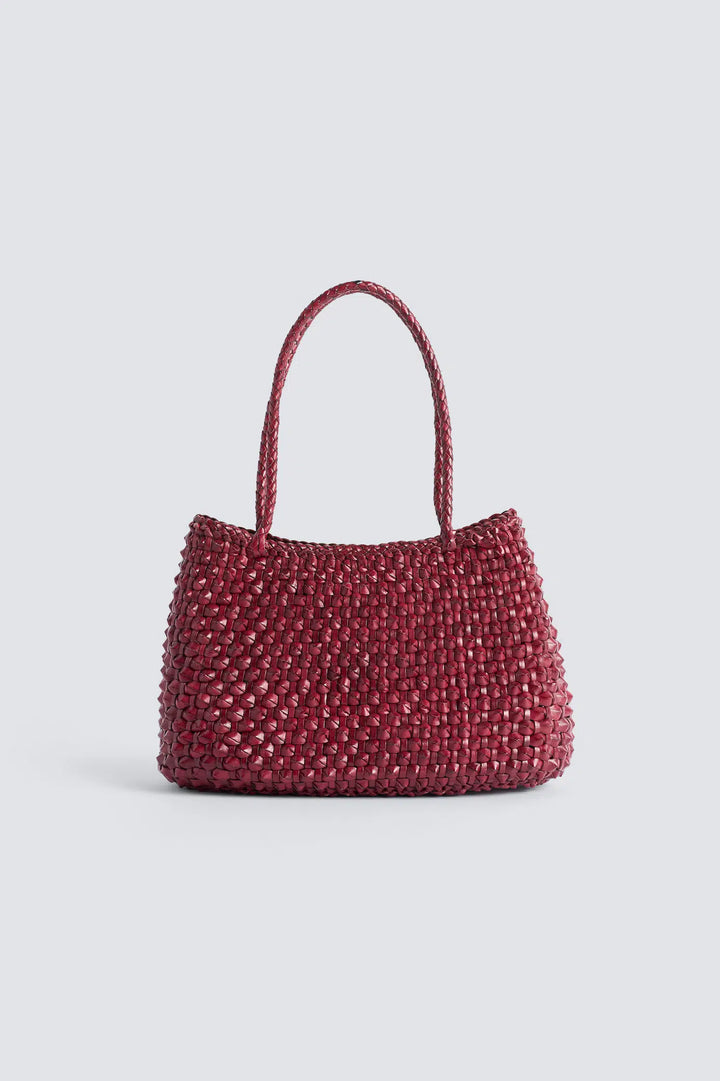 Dragon Diffusion - S.Croce Cactus Bordo - Woven Leather Bag Handmade