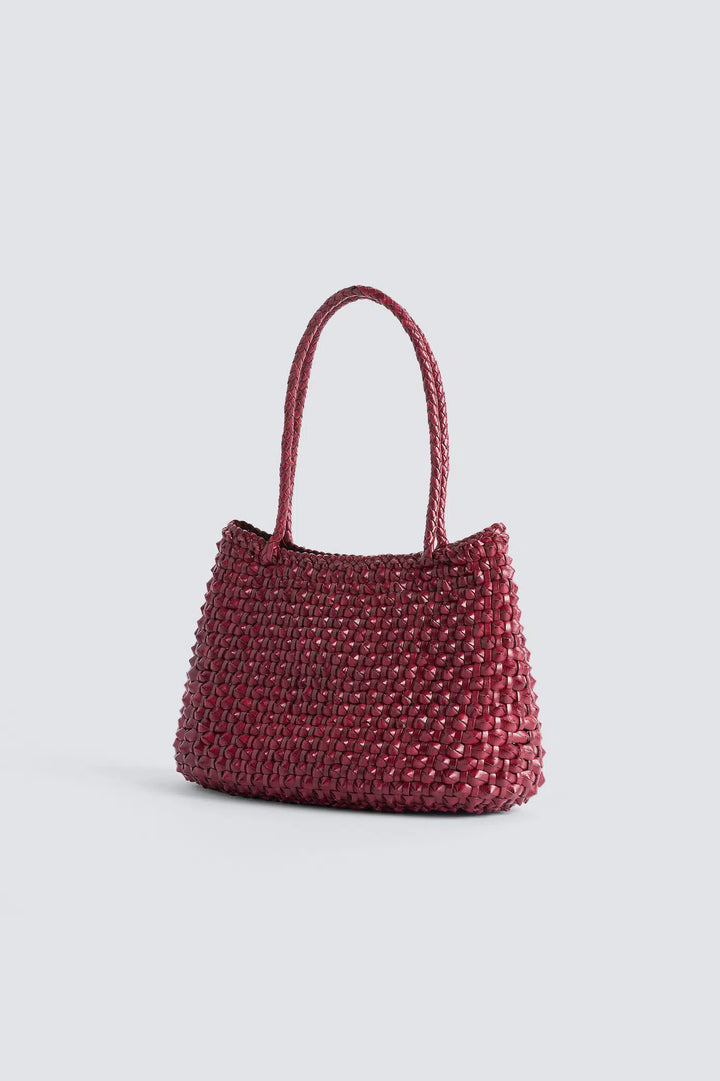 Dragon Diffusion - S.Croce Cactus Bordo - Woven Leather Bag Handmade