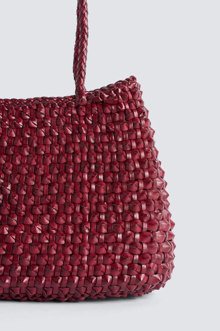 Dragon Diffusion - S.Croce Cactus Bordo - Woven Leather Bag Handmade