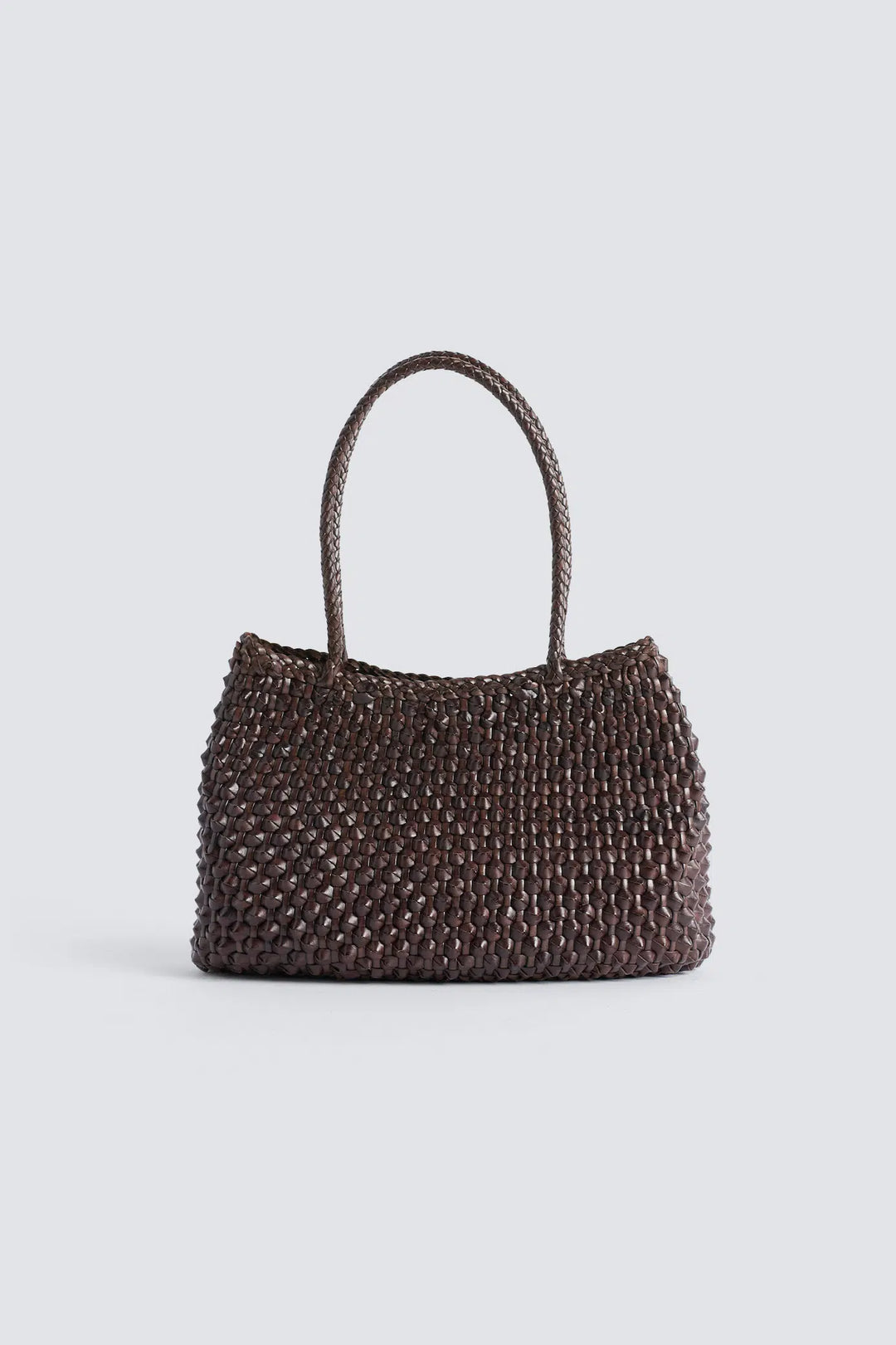 Dragon Diffusion - S.Croce Cactus Dark Brown - Woven Leather Bag Handmade