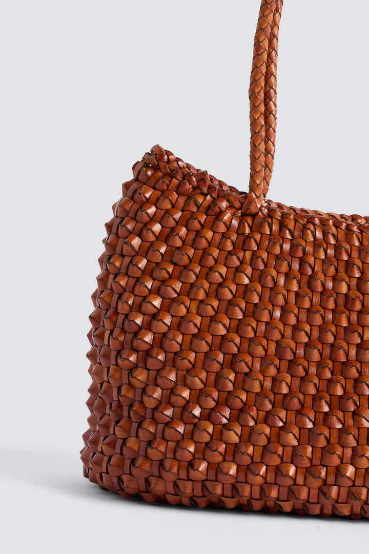 Dragon Diffusion - S.Croce Cactus Tan - Woven Leather Bag Handmade