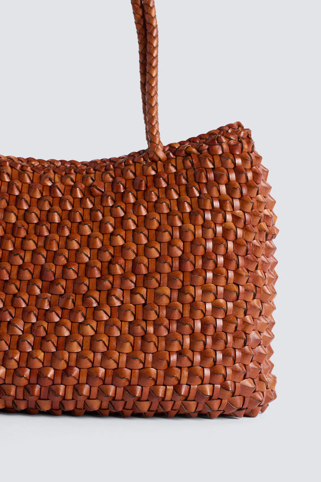 Dragon Diffusion - S.Croce Cactus Tan - Woven Leather Bag Handmade